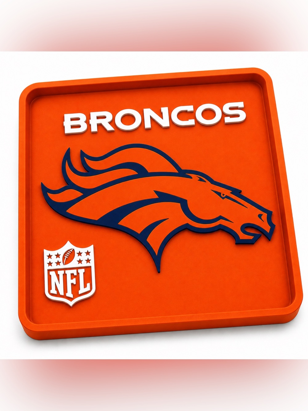 Denver Broncos NFL Pocket Dump Tray - For Keys, Wallet, Money, Etc